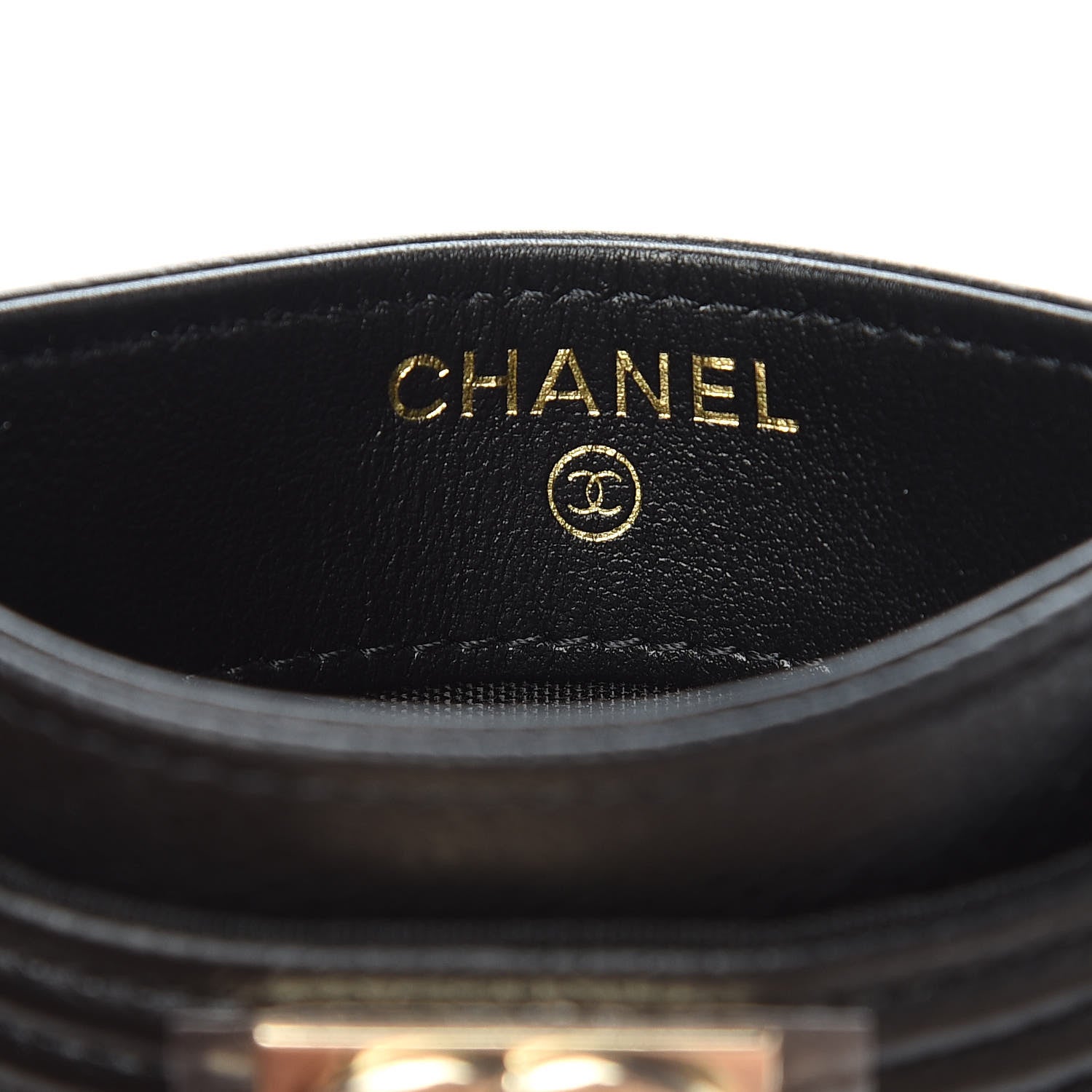 Chanel Caviar Quilted Boy Card Holder Black 6 of 9