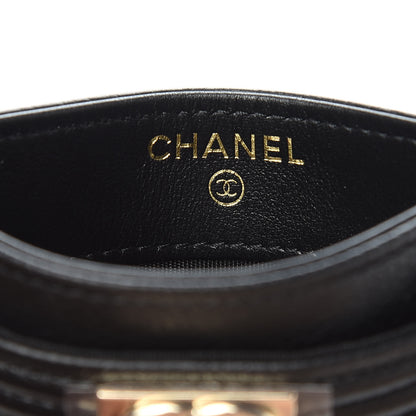 Chanel Caviar Quilted Boy Card Holder Black 6 of 9