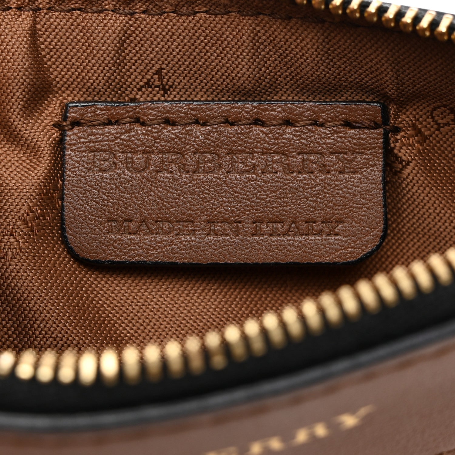 Burberry Haymarket Check Zip Pouch Tan 6 of 7