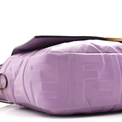 Fendi Nappa FF 1974 Embossed Baguette Agapanto 9 of 10