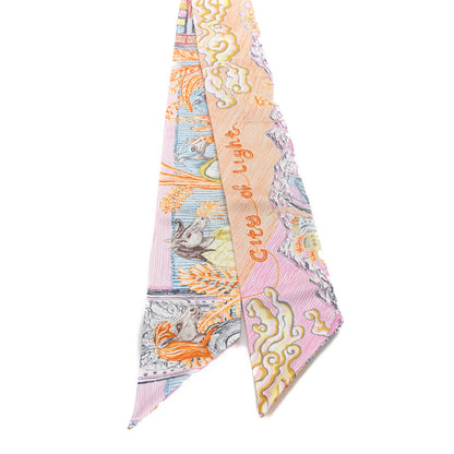 Hermes Silk Pantin City Twilly Light Orange Petrole 2 of 3