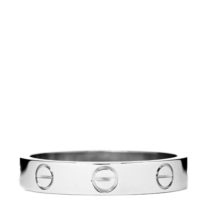 Cartier 18K White Gold 3.5mm LOVE Wedding Band Ring 53 6.25 1 of 6