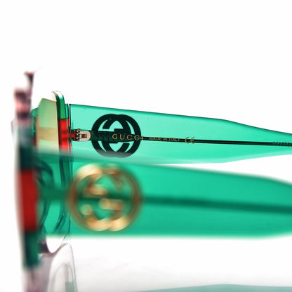Gucci Square Web Frame GG0178S Sunglasses Green Red 6 of 6