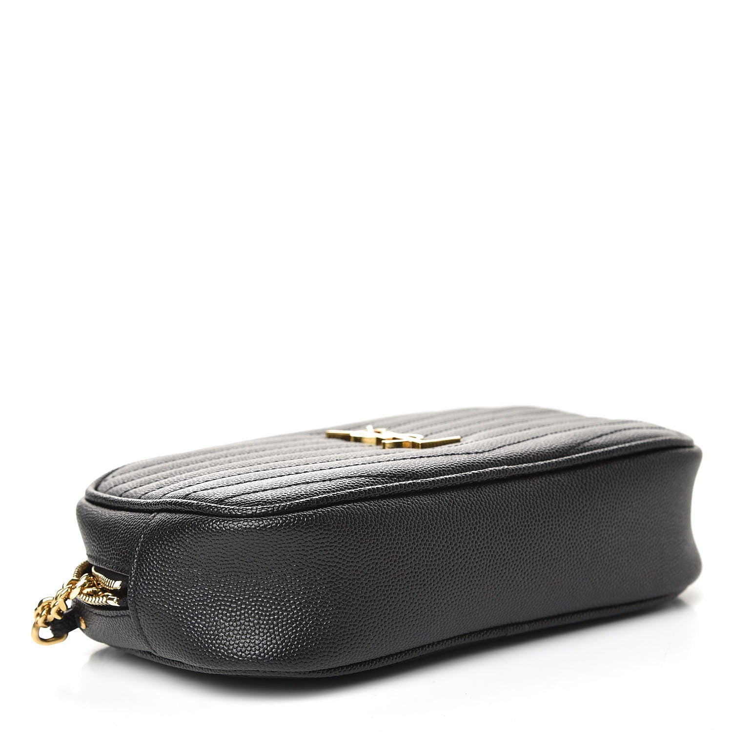 Saint Laurent Grain De Poudre Matelasse Monogram Mini Lou Camera Bag Black 4 of 10