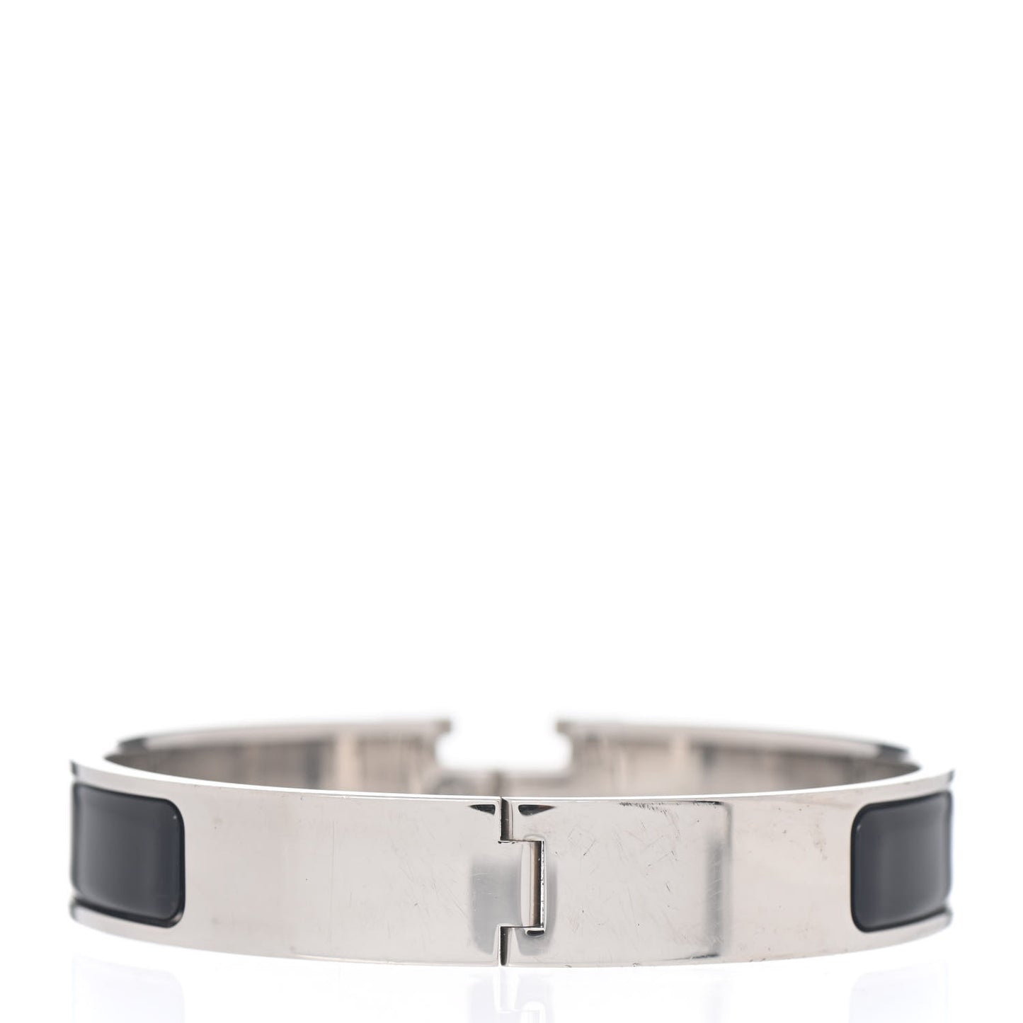 Enamel Narrow Clic Clac H Bracelet GM Black
