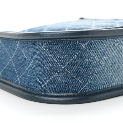 Chanel Washed Denim Quilted Small Hobo Blue 9 of 11