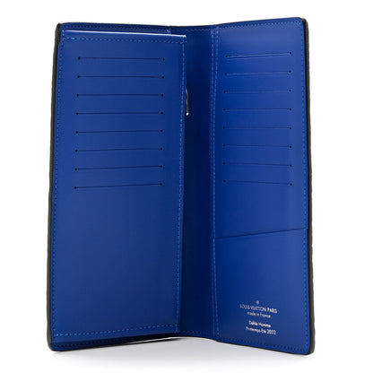 Louis Vuitton Taurillon Illusion Brazza Wallet Bleu Vert 5 of 6