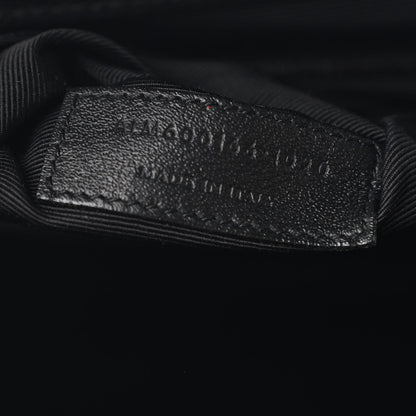 Saint Laurent Grain De Poudre Textured Mixed Matelasse Large Triquilt Monogram Monochrome Satchel Black 7 of 11