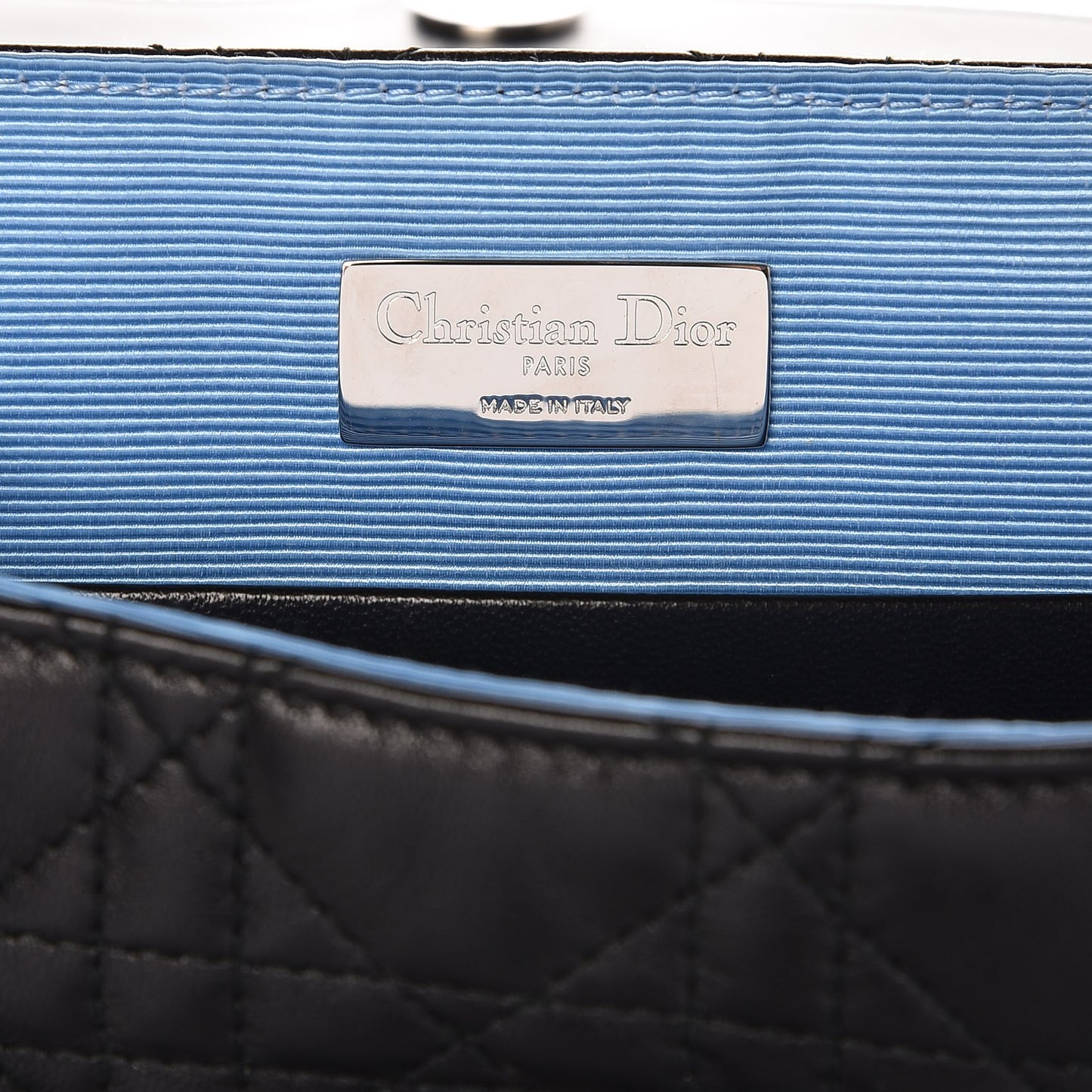 Lambskin Cannage Embellished Small Stardust Backpack Light Blue Black