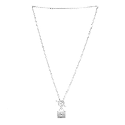 Hermes Sterling Silver Kelly Charm Pendant Necklace 3 of 5