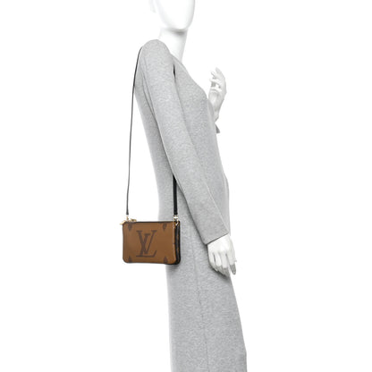 Louis Vuitton Reverse Monogram Giant Double Zip Pochette 2 of 9