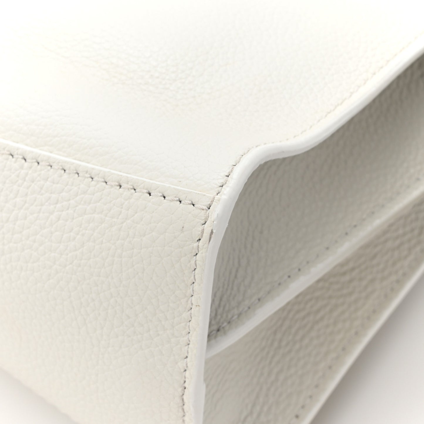 Grained Calfskin Neo Classic Silver Hardware Mini City White