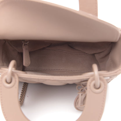 Christian Dior Ultra Matte Calfskin Cannage Mini Lady Dior Light Beige 5 of 10