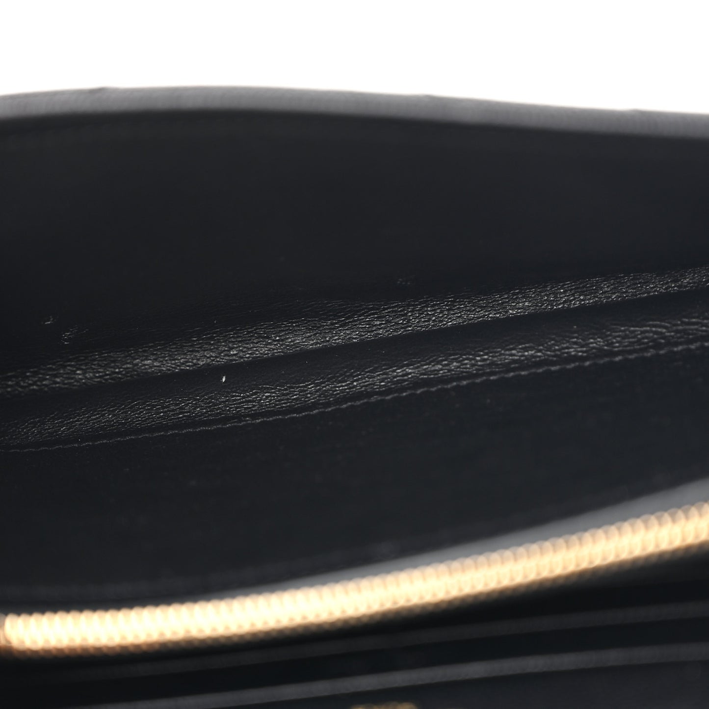 Grain De Poudre Matelasse Chevron Monogram Chain Wallet Black
