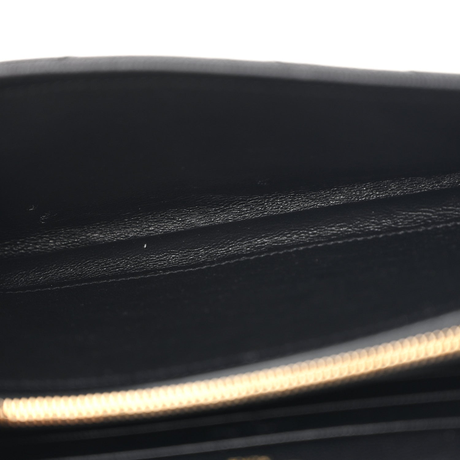 Saint Laurent Grain De Poudre Matelasse Chevron Monogram Chain Wallet Black 5 of 13