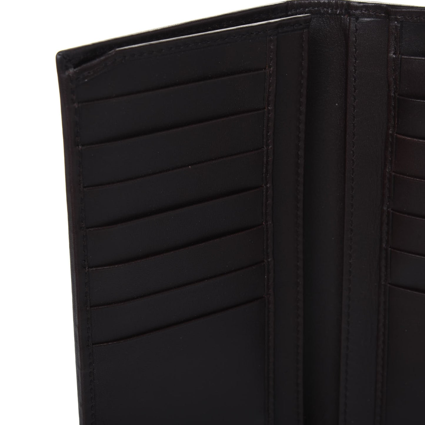 Monogram Calfskin Ladies Web Continental Wallet Beige Ebony Cocoa