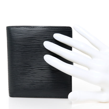 Louis Vuitton Epi Porte-Billets Compact Wallet Black 2 of 8