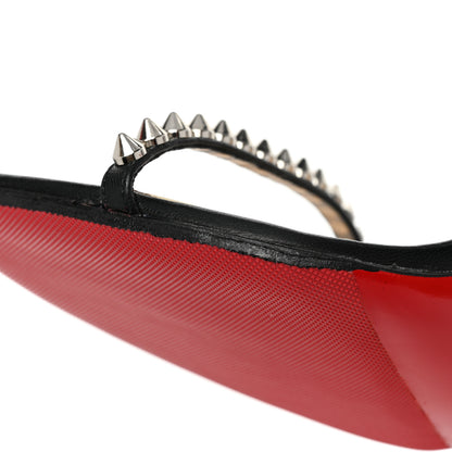 Christian Louboutin Kid Spiked So Me 100 Sandals 40 Black Silver 11 of 13