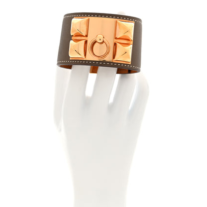 Hermes Swift Collier de Chien CDC Bracelet T3 Etoupe 2 of 5