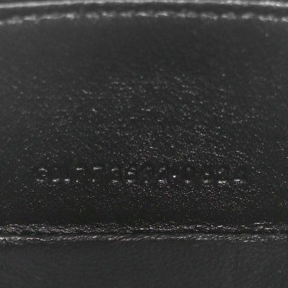 Saint Laurent Lambskin Cassandre Matelasse Carre Mini Cube On Chain Black 7 of 11