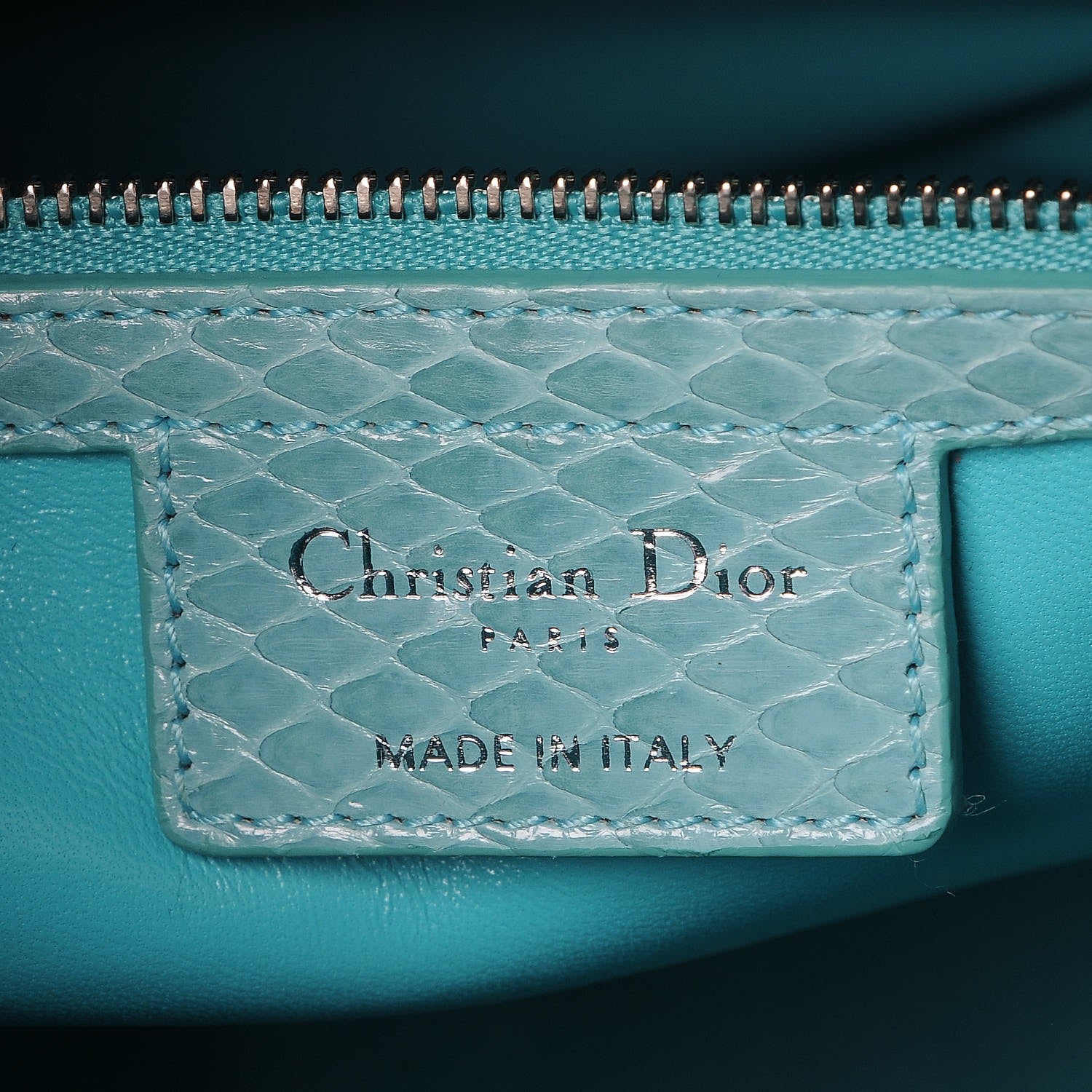 Christian Dior Python Large Lady Dior Blue 9 of 10
