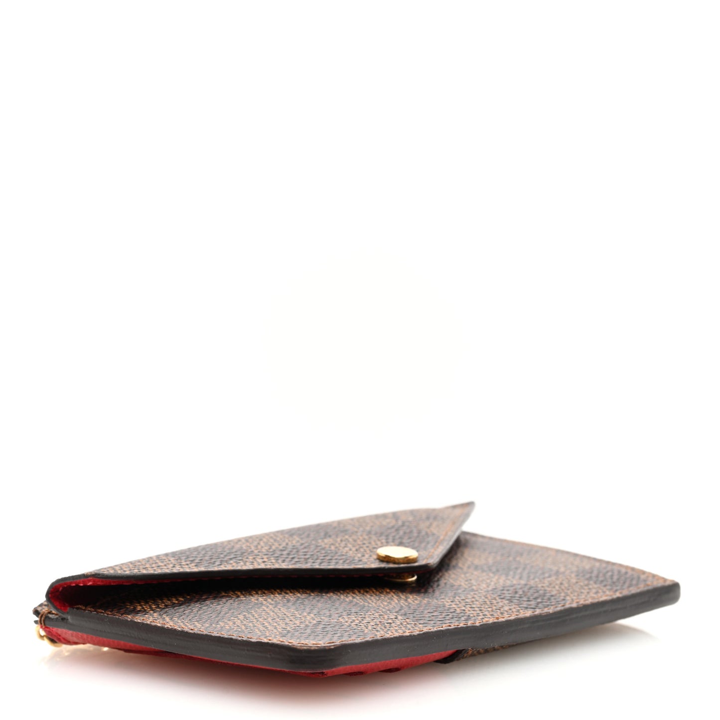 Damier Ebene Recto Verso Card Holder Red