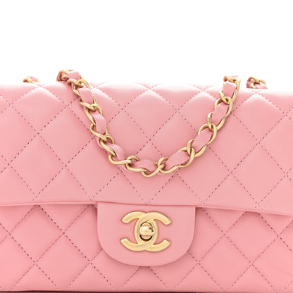 Chanel Lambskin Quilted Mini Rectangular Flap Pink 8 of 11