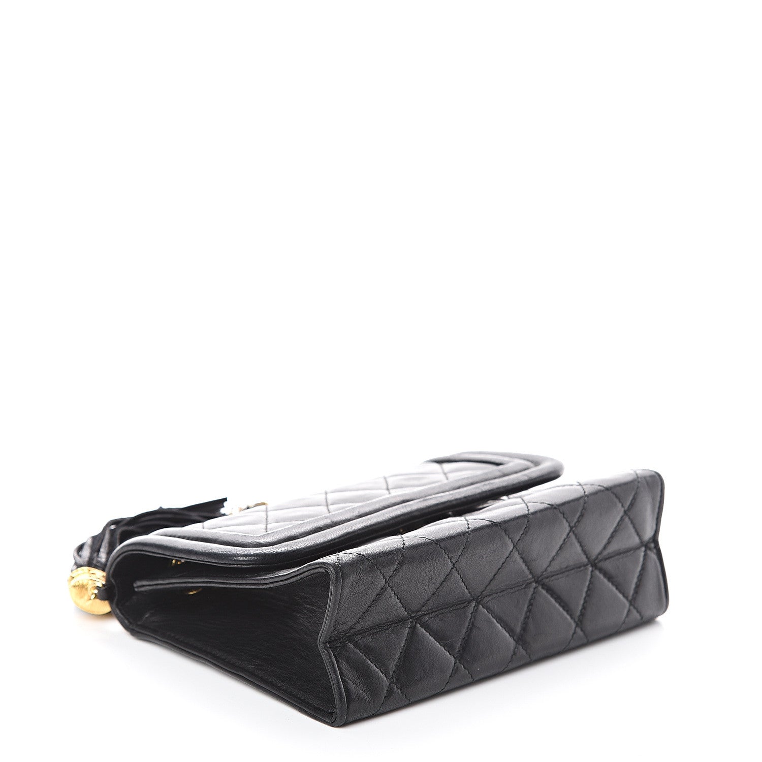 Chanel Lambskin Quilted Tassel Camera Case Black 3 of 11