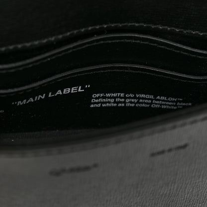 Off-White Saffiano Logo Baby Flap Bag Black White 9 of 14