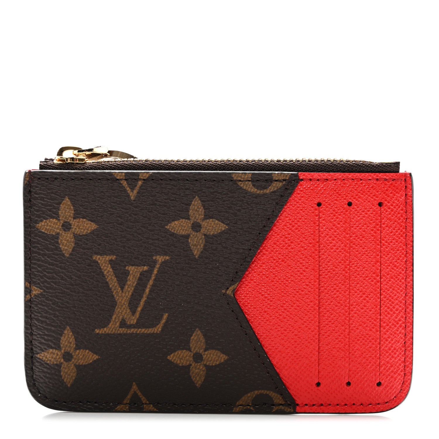Louis Vuitton Monogram Zipped Romy Card Holder Red 1 of 7