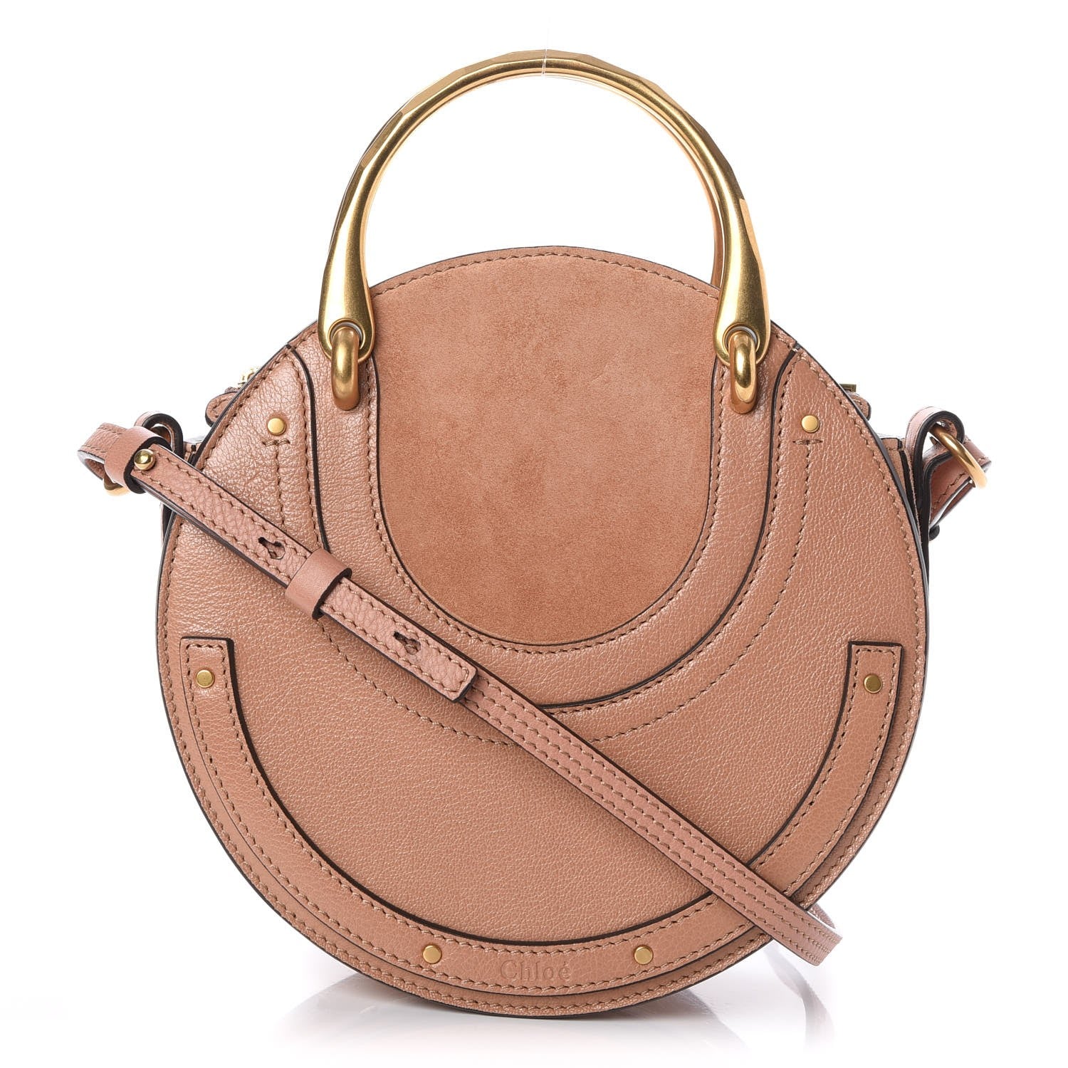 Chloe Calfskin Suede Small Pixie Bag Nougat 1 of 7