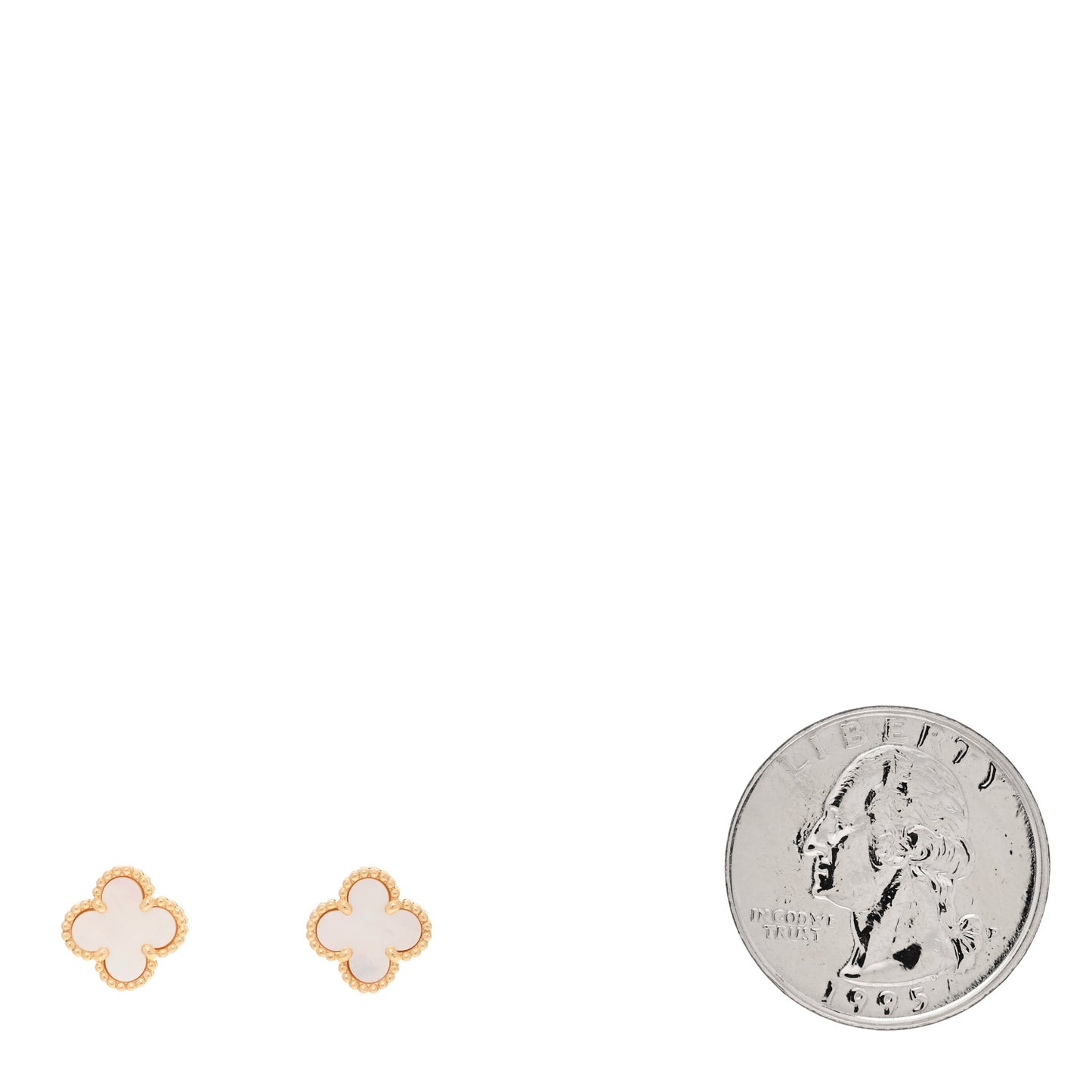 18K Yellow Gold Mother of Pearl Sweet Alhambra Earrings