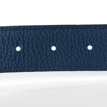 Hermes Box Togo 32mm Calandre H Belt 115 Bleu Ocean 8 of 16