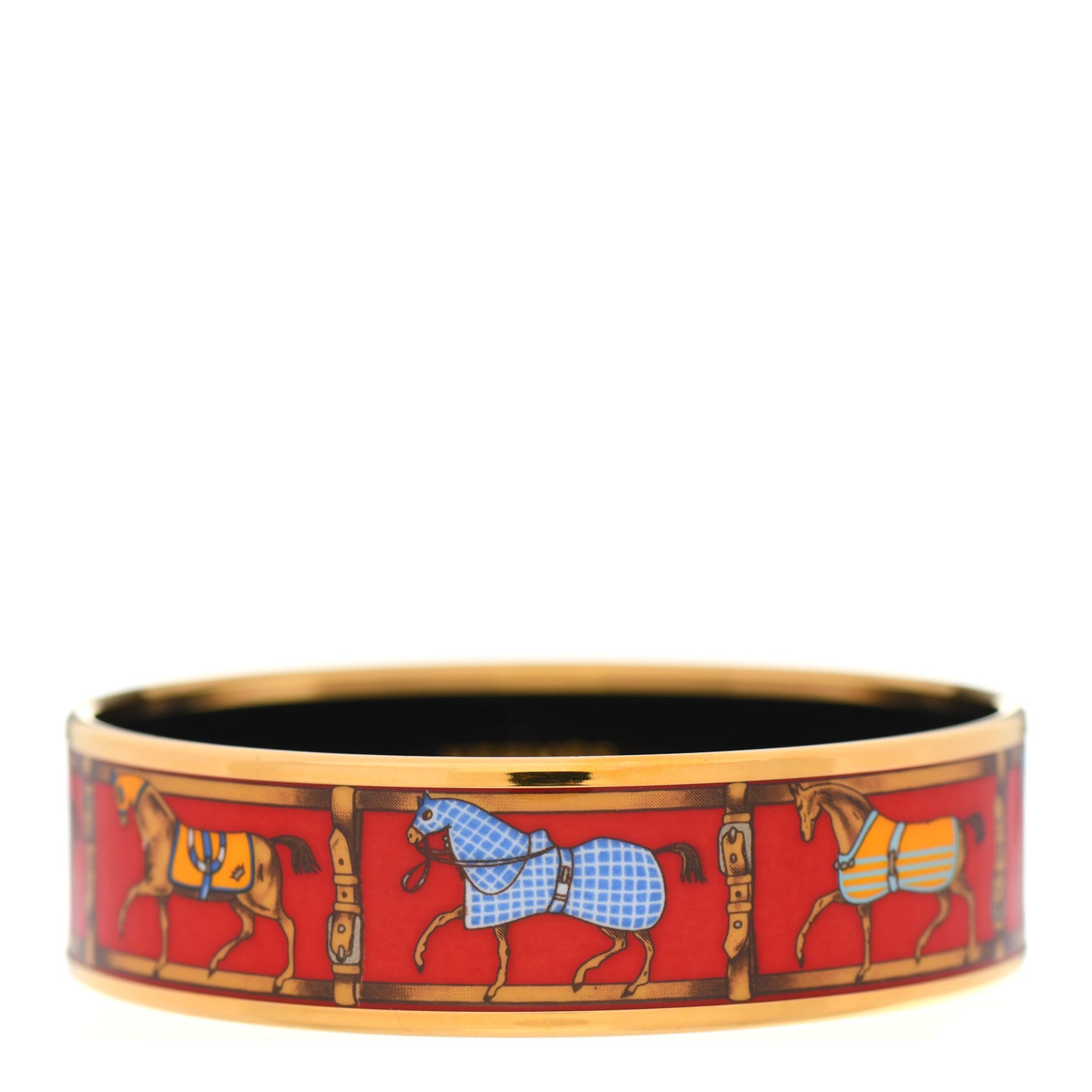 Enamel Printed Tenues Et Couvertures Wide Bracelet 62