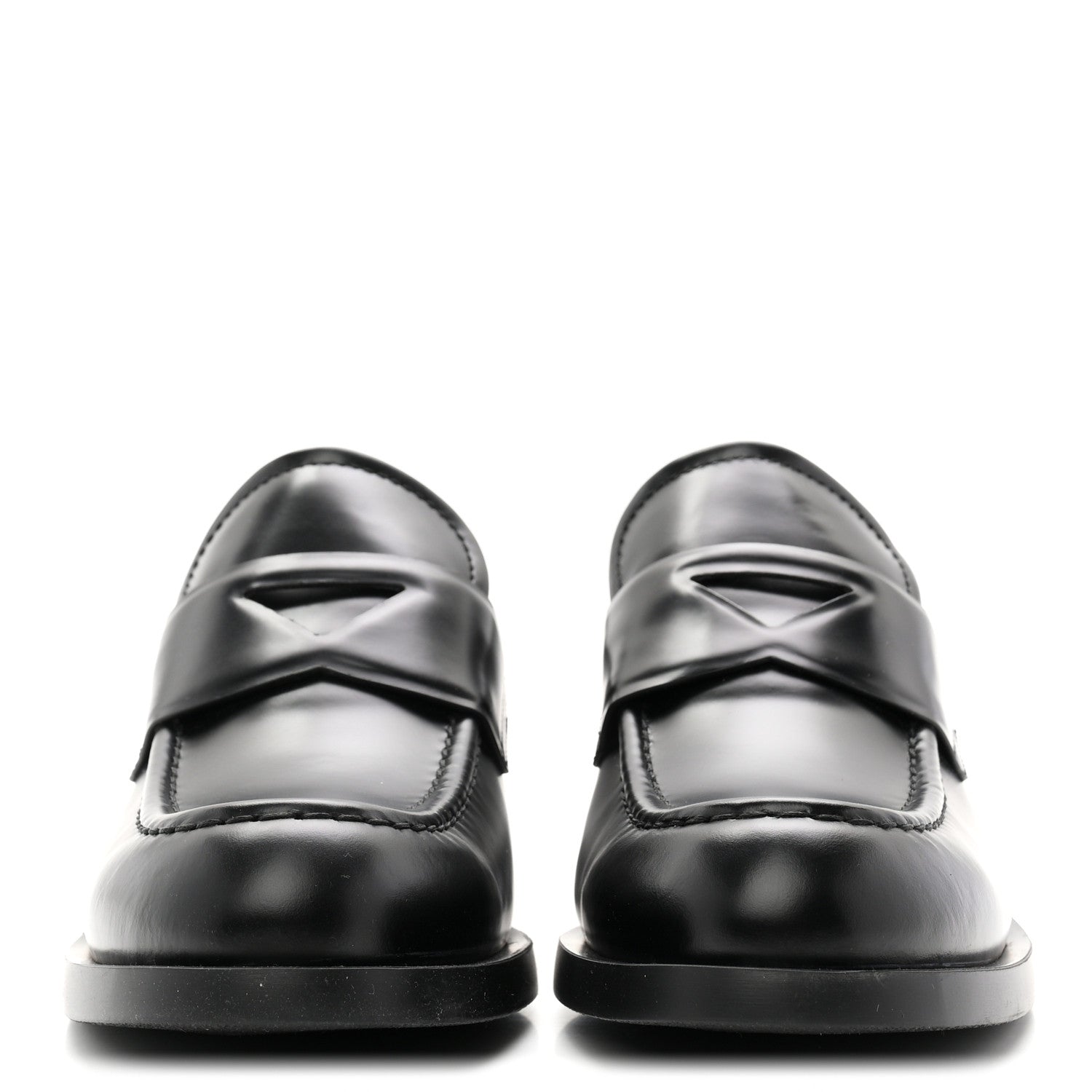 Prada Spazzolato Loafers 40.5 Black 3 of 11
