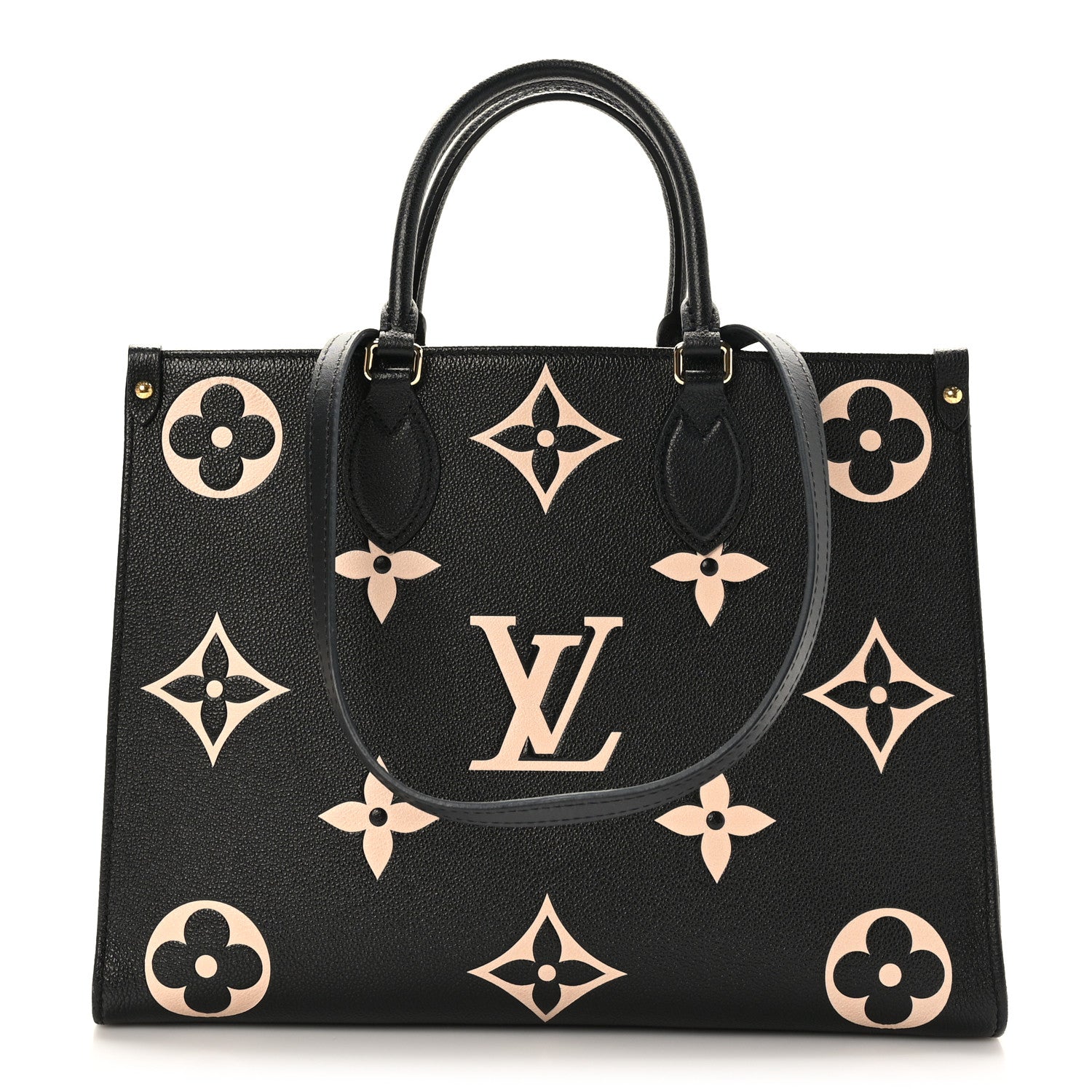 Louis Vuitton Empreinte Monogram Giant Onthego MM Black Beige 1 of 8