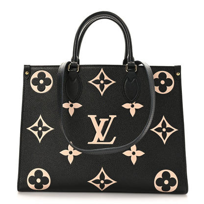 Louis Vuitton Empreinte Monogram Giant Onthego MM Black Beige 1 of 8
