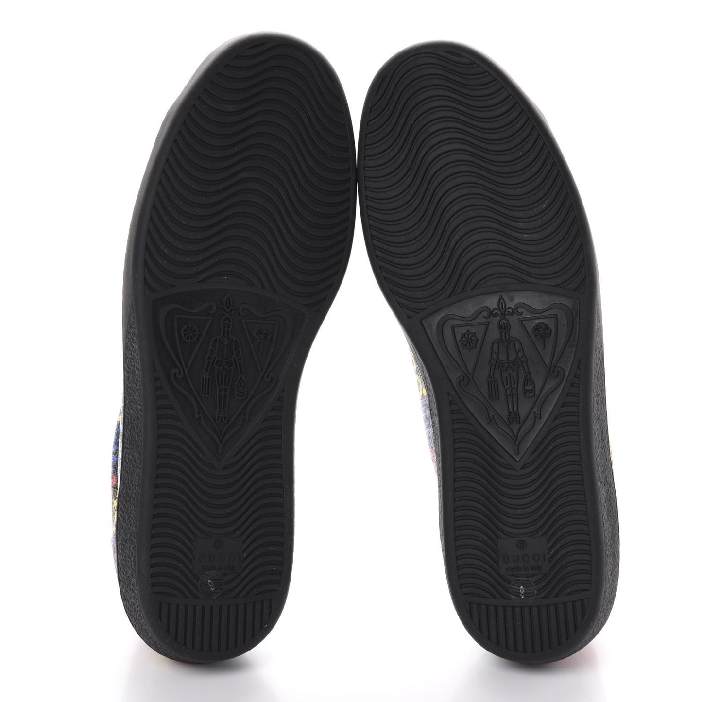 GG Supreme Monogram Psychedelic Mens Ace Sneakers 9 Black Multicolor