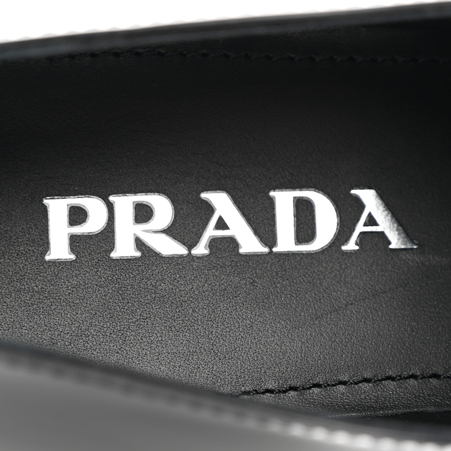Prada Spazzolato Metal Triangle Logo 50mm Loafers 40 Black 7 of 10