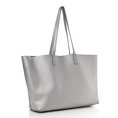 Saint Laurent Metallic Calfskin Large Shopping Tote Silver 4 of 21