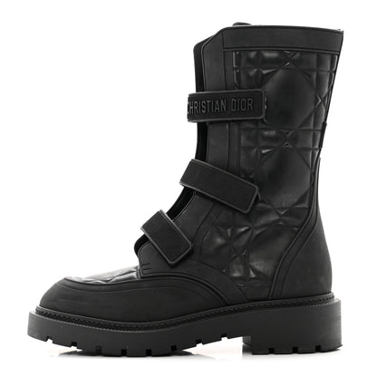 Christian Dior Rubber Macrocannage Dio(r)evolution Ankle Boots 37 Black 1 of 9