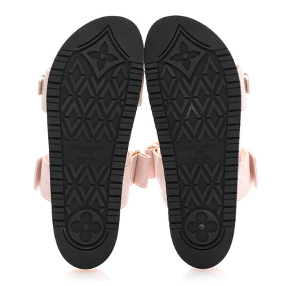 Louis Vuitton Mahina Bom Dia Flat Mule Sandals 39 Light Pink 5 of 8