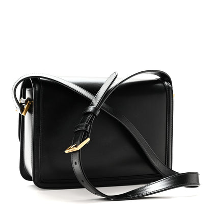 Saint Laurent Box Calfskin Monogram Medium Solferino Satchel Black 3 of 10