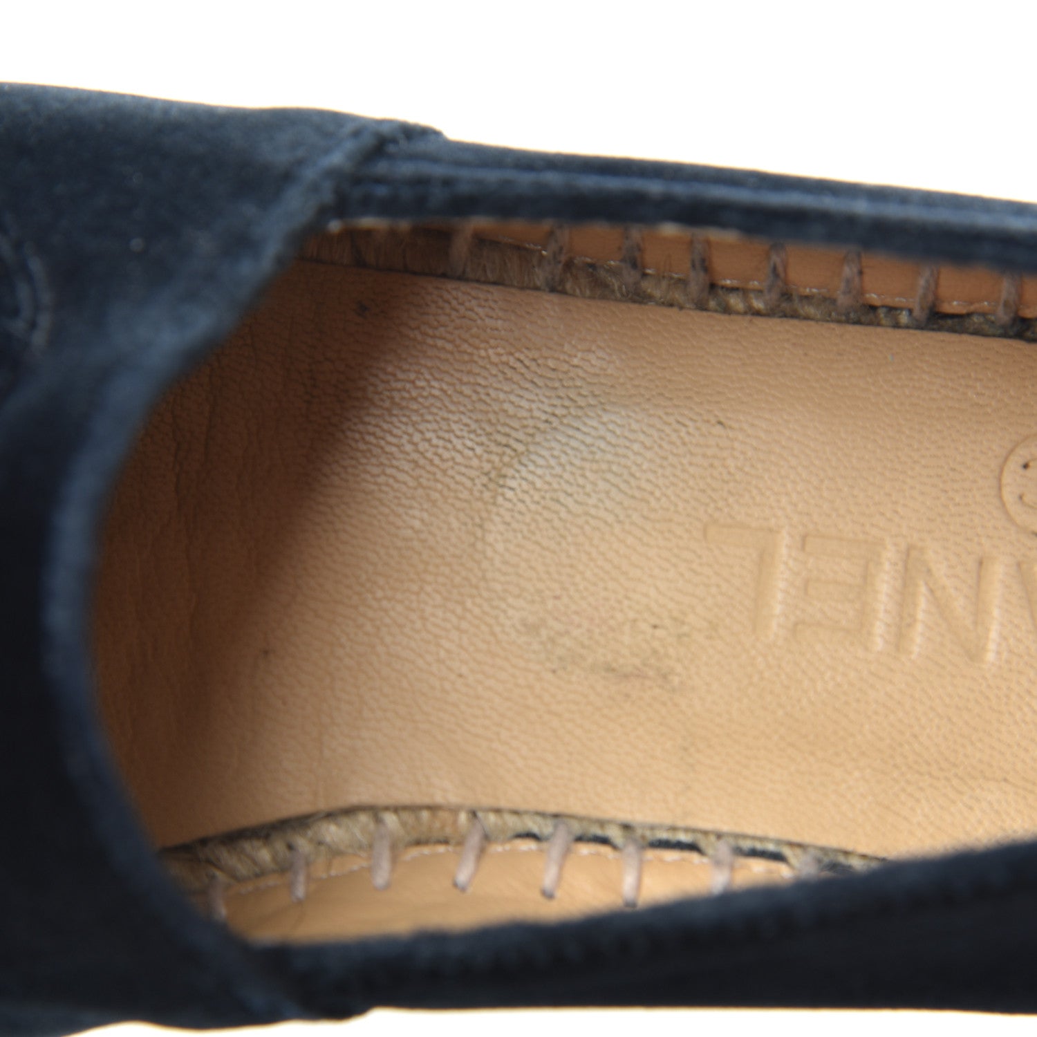 Chanel Velvet CC Espadrilles 36 Dark Navy Black 11 of 16