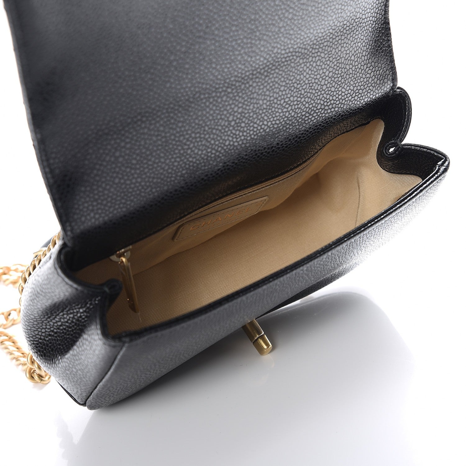 Chanel Caviar Mini Carry Around Flap Bag Black 5 of 9