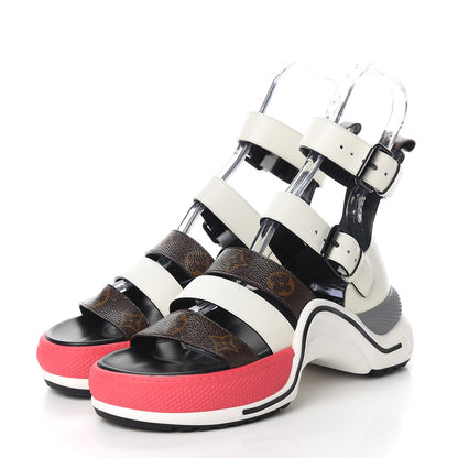 Louis Vuitton Patent Monogram LV Archlight Sandal 36.5 White 3 of 10