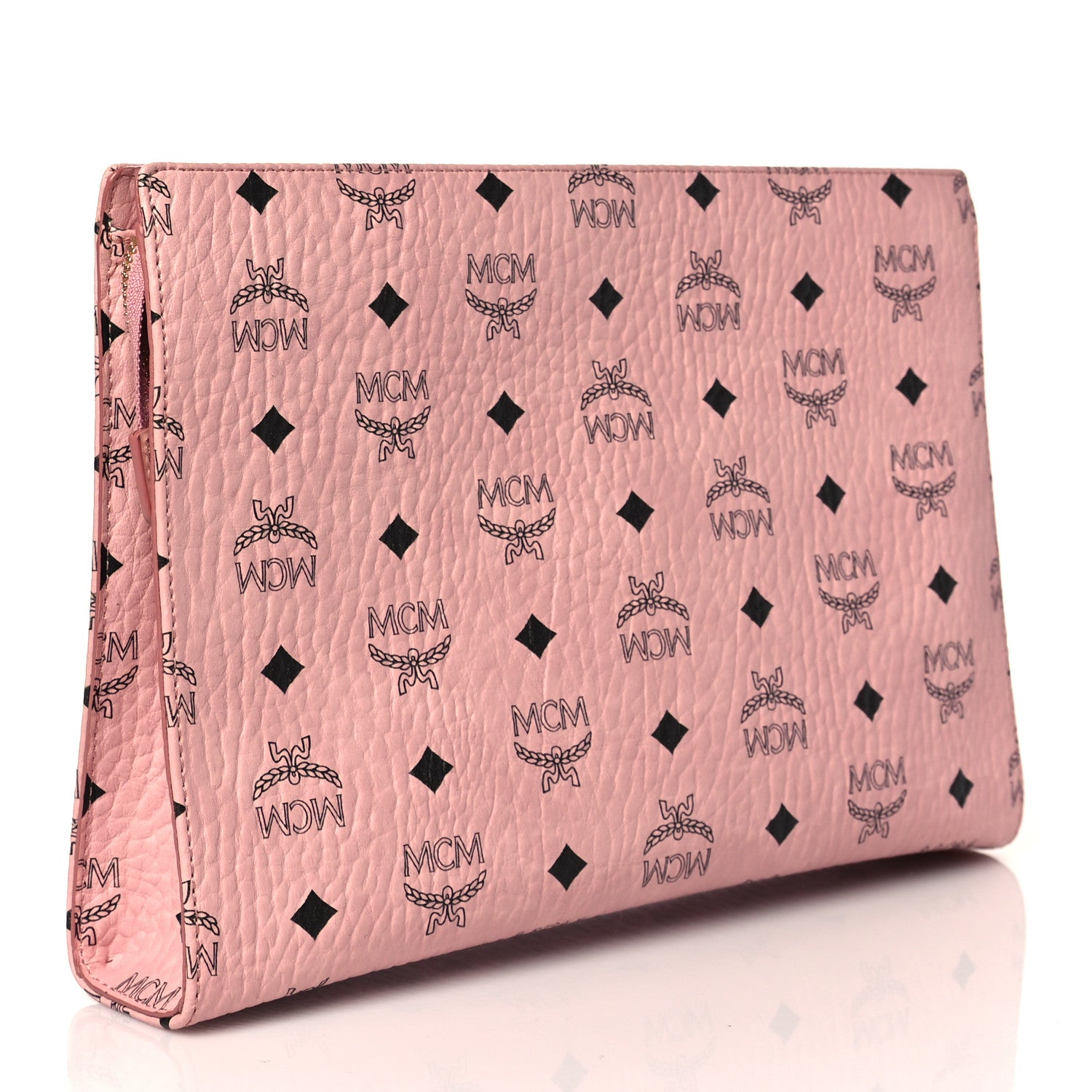 MCM Visetos Medium Zip Pouch Pink 3 of 11