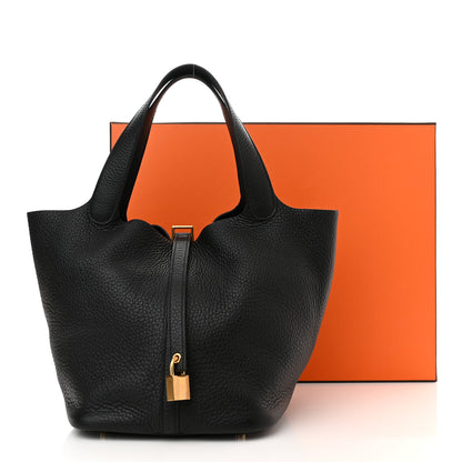 Hermes Taurillon Clemence Picotin Lock 22 MM Black 11 of 11