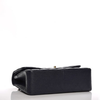 Chanel Caviar Quilted Jumbo Double Flap Navy 4 of 7
