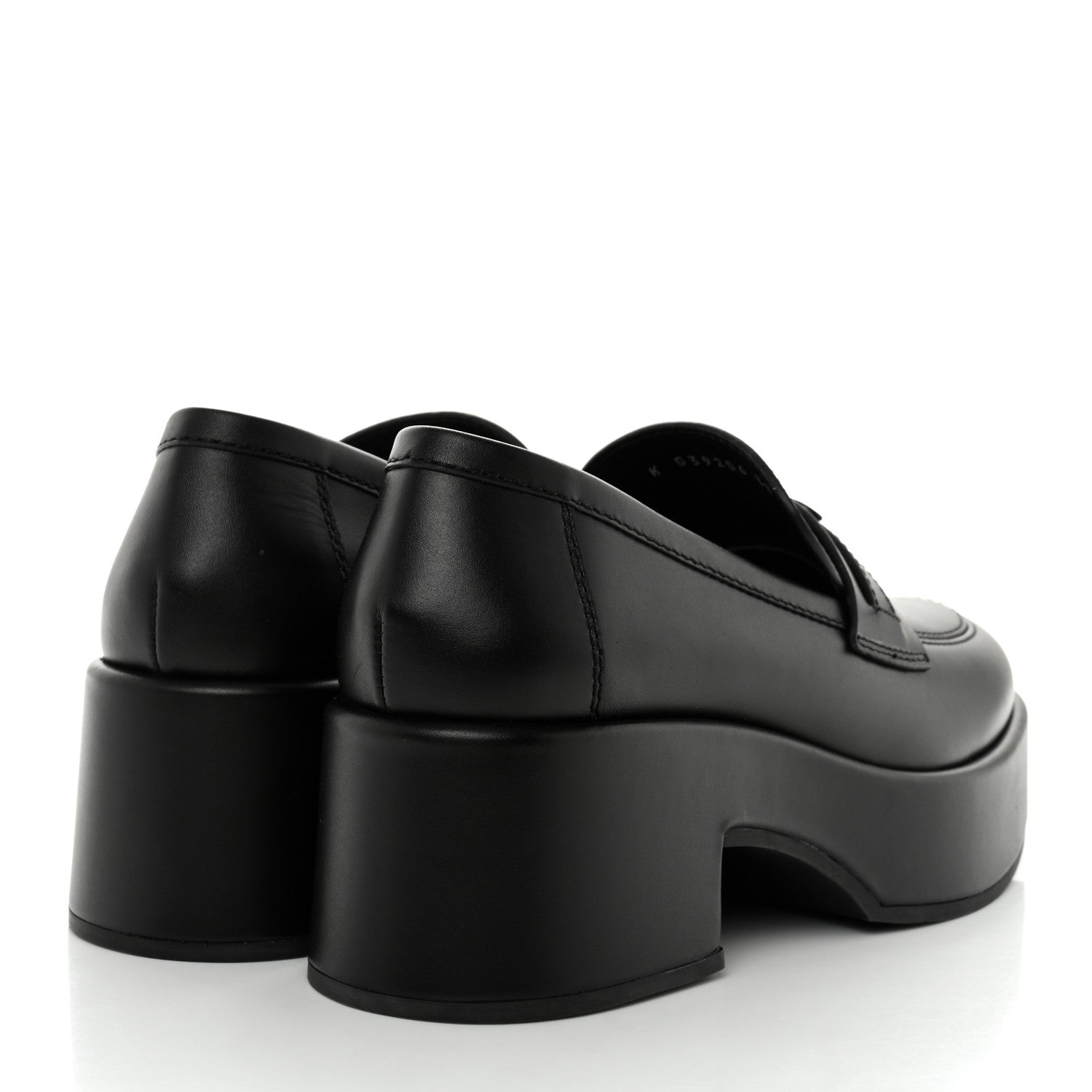 Chanel Calfskin CC Platform Loafers 38 Black 4 of 9